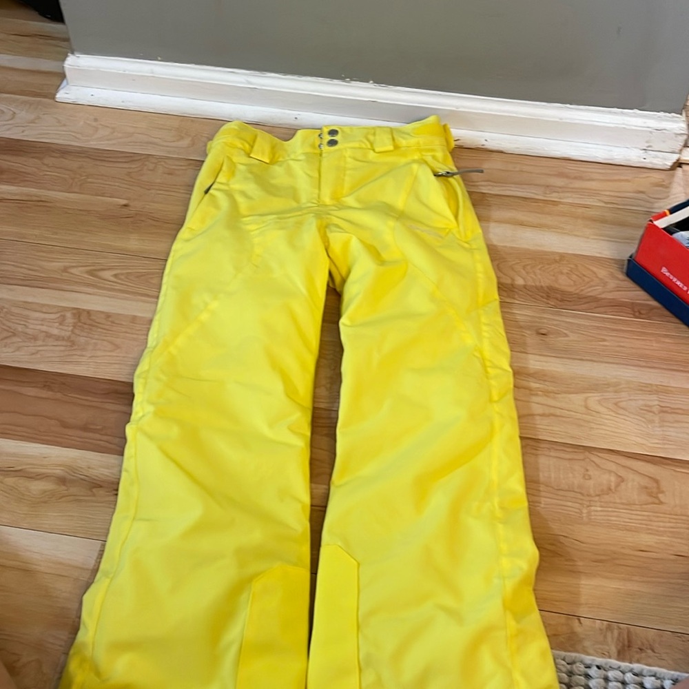 Spyder Youth yellow ski pants (size 12) NWOT